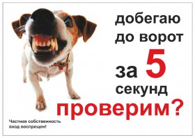 Табличка "Добегаю до ворот за 5 сек" / ДАРЭЛЛ (Россия)