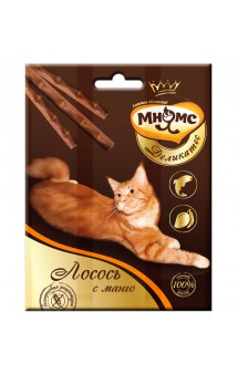 Лакомые палочки с Лососем и Манго, деликатес для кошек / Мнямс (Австрия)