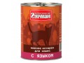 "Мясное ассорти" консервы с Языком для кошек / Четвероногий гурман (Россия)