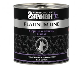 Platinum Line, Сердце и Печень в желе, для собак / Четвероногий гурман (Россия)