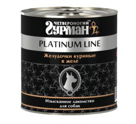 Platinum Line, желудочки Куриные в желе, для собак / Четвероногий гурман (Россия)