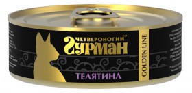 Golden Line, Телятина натуральная в желе для кошек / Четвероногий гурман (Россия)