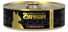 Golden Line, Говядина натуральная в желе, для кошек / Четвероногий гурман (Россия)