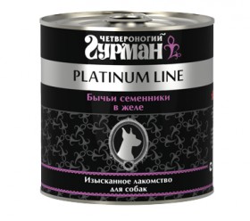 Platinum Line, Бычьи семенники в желе, для собак / Четвероногий гурман (Россия)