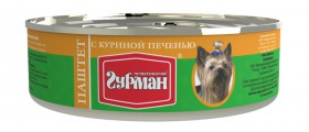 "Паштет" с Куриной печенью,для собак / Четвероногий гурман (Россия)