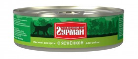 "Мясное ассорти" с Ягнёнком, консервы для собак / Четвероногий гурман (Россия)