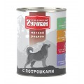 "Мясной рацион" с Потрошками, консервы для собак / Четвероногий гурман (Россия)