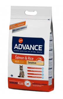 Sensitive Salmon and Rice Корм для чувствительных кошек  c Лососем и Рисом / Advance (Испания)