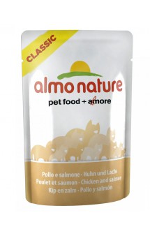 Classic Adult Cat Chicken&Salmon,пауч Курица и Лосось / Almo Nature (Италия)
