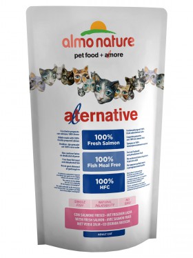 Alternative Adult Cat Salmon and Rice, корм для кошек со свежим Лососем -55% / Almo Nature (Италия)