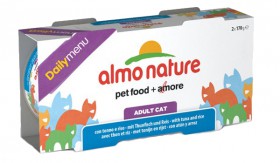 Daily menu Cat Tuna&Rice, набор консервов для кошек с Тунцом и Рисом / Almo Nature (Италия)