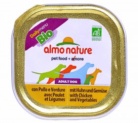 Daily Menu Adult Dog BIO with Chicken&Vegetables, паштет для собак с Курицей и овощами / Almo Nature (Италия)