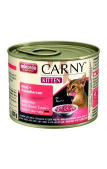 Carny Kitten, корм для котят, Говядина и сердце Индейки / Animonda (Германия)