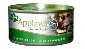 Cat Tuna Fillet with Seaweed, консервы для кошек с Тунцом и Морской капустой, в бульоне / Applaws (Великобритания)