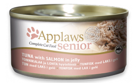Senior Cat Tuna with Salmon in Jelly, консервы для пожилых кошек,Тунец с Лососем,в желе / Applaws (Великобритания)