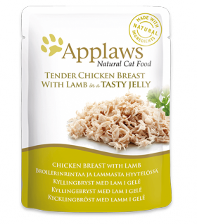 Chicken Breast with Lamb in jelly, паучи для кошек Куриная грудка с Ягненком, в желе / Applaws (Великобритания)