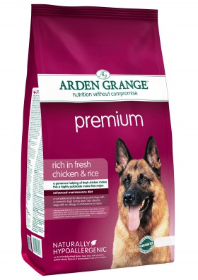Premium rich in fresh Chicken and Rice, Премиум корм для собак с Курицей и Рисом / Arden Grange (Великобритания)