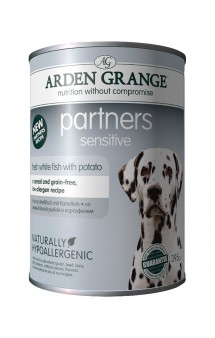 Partners Sensitive Fresh White Fish with Potato, влажный корм для чувствительных собак с Рыбой и Картофелем / Arden Grange (Великобритания)