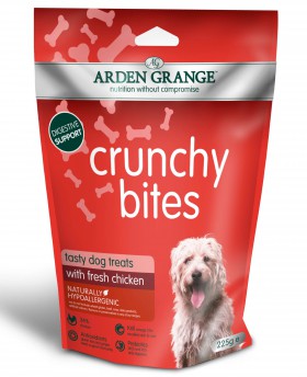 Crunchy Bites Chicken, хрустящее лакомство для собак с Цыпленком / Arden Grange (Великобритания)