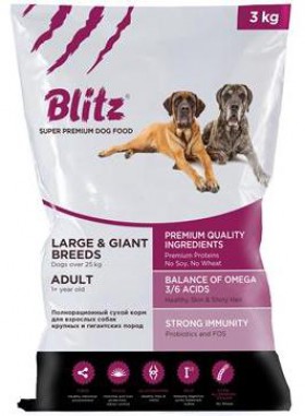 Blitz Adult Large and Giant Breeds, корм для собак крупных пород / Provimi Petfood Rus