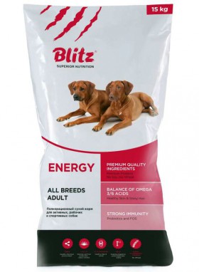 Blitz Adult Energy Dog, корм для спортивных и служебных собак / Provimi Petfood Rus