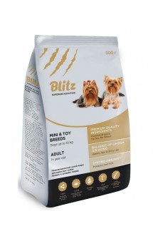 Blitz Adult Mini and Toy Breeds, корм для собак мелких и миниатюрных пород / Provimi Petfood Rus