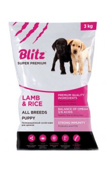 Blitz Puppy Lamb and Rice, корм для щенков, Ягненок и Рис / Provimi Petfood Rus