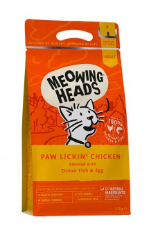 MEOWING HEADS Paw Lickin Chicken, "Куриное наслаждение", корм для кошек с Курицей / Real Pet Food (Великобритания)
