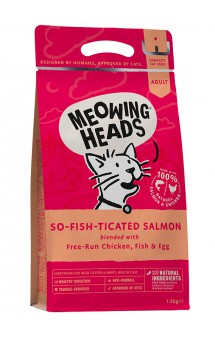 MEOWING HEADS So-Fish-ticated Salmon, "Фиш-гурман", корм для кошек с Лососем / Real Pet Food (Великобритания)