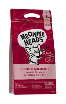 MEOWING HEADS Senior moments "Мудрые года", корм для пожилых кошек с Лососем и Яйцом / Real Pet Food (Великобритания)