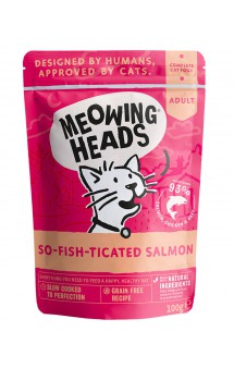 MEOWING HEADS So-Fish-Ticated Salmon "Фиш-гурман", Паучи для кошек с Лососем,Курицей и Говядиной / Real Pet Food (Великобритания)