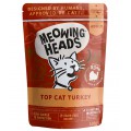 MEOWING HEADS Top-Cat Turkey  "Аппетитная индейка", Паучи для кошек с Индейкой / Real Pet Food (Великобритания)