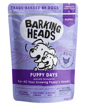BARKING HEADS Puppy days, Паучи для щенков с Курицей / Real Pet Food (Великобритания)