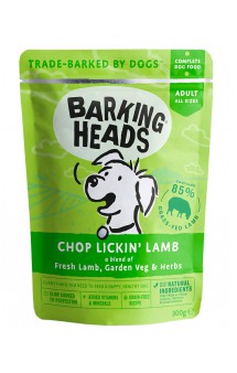 BARKING HEADS Chop Lickin Lamb, Паучи с Ягненком для собак с проблемной шерстью / Real Pet Food (Великобритания)
