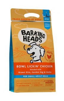 BARKING HEADS Bowl Lickin Chicken, для мелких собак с чувствительным пищеварением / Real Pet Food (Великобритания)