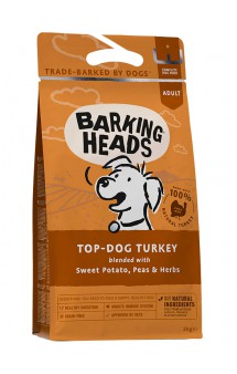 BARKING HEADS Top Dog Turkey, "Бесподобная Индейка", корм для собак с Индейкой / Real Pet Food (Великобритания)