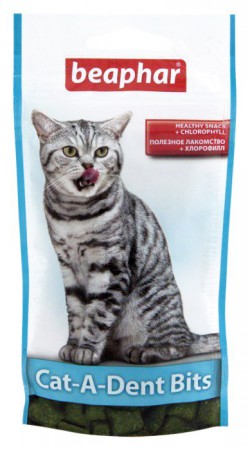 Cat-A-Dent Bits, подушечки для чистки зубов у кошек / Beaphar (Нидерланды)