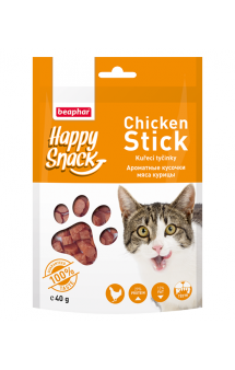 Happy Snack Chicken Stick, ароматные кусочки из мяса Курицы / Beaphar (Нидерланды)