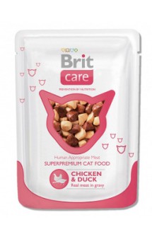 Brit Care Chicken and Duck, Курица и утка, паучи для кошек / Brit (Чехия)