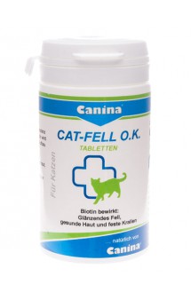 Cat-Fell O.K., Кэт Фелл О.К. (таблетки), добавка для кошек с Биотином / Canina (Германия)