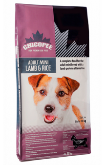 Сухой корм для собак миниатюрных пород с Ягнёнком и Рисом / Chicopee (Канада)