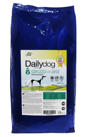DailyDog Adult Large Breed Chicken and Rice, корм для собак крупных пород с Курицей и Рисом / DailyPet (Италия)