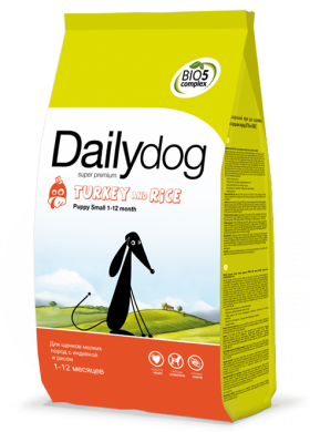 DailyDog Puppy Small Breed Turkey and Rice, корм для щенков мелких пород с Индейкой / DailyPet (Италия)