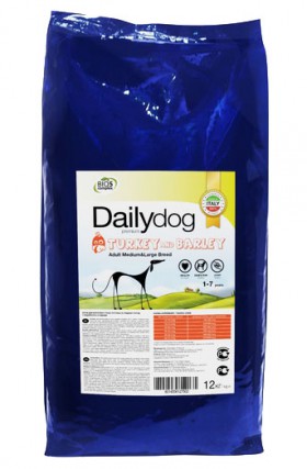  DailyDog Adult Medium and Large Breed Turkey and Barley, корм для собак средних и крупных пород с Индейкой / DailyPet (Италия)