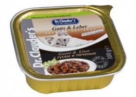 Корм для кошек с с гусем и печенью, кусочки в соусе / Dr. Clauder`s (Германия)
