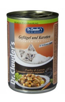 Консервы для кошек с домашней птицей и морковью / Dr. Clauder`s (Германия)