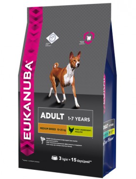 Adult Medium Breed, корм для собак средних пород / Eukanuba (Нидерланды)