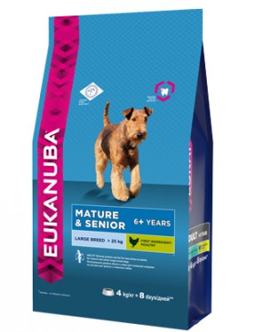 Mature & Senior 6 + Large Breed, корм для пожилых собак крупных пород / Eukanuba (Нидерланды)
