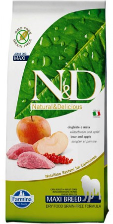 N&D Boar & Apple Adult Maxi,корм для собак крупных пород с мясом Кабана и Яблоком / Farmina (Италия)
