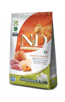 N&D Dog GF Pumpkin Boar and Apple Adult, Medium and Maxi, корм для собак с мясом Кабана, Яблоком и Тыквой / Farmina (Италия)